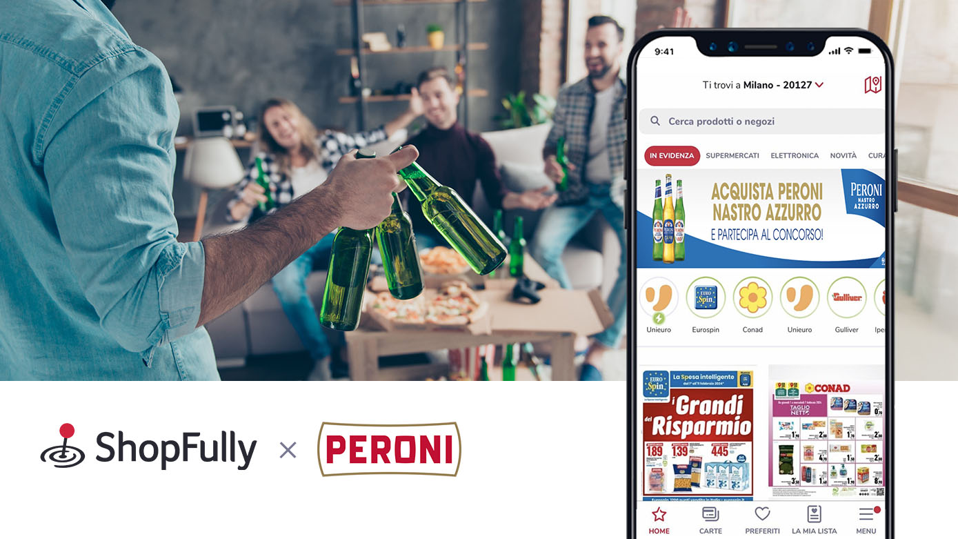 Birra Peroni sigla partnership con Shopfully